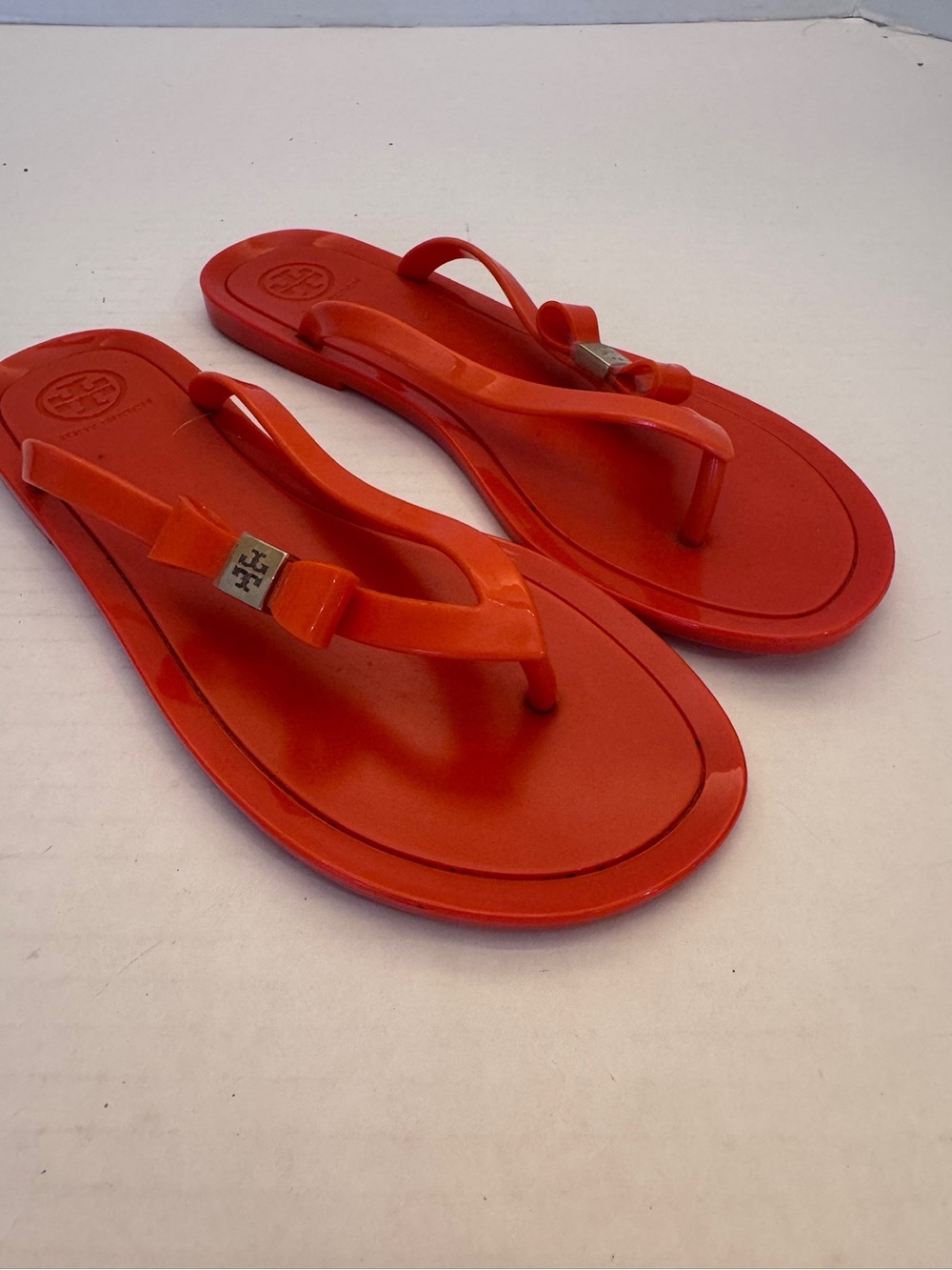 Tory Burch  Sandals  Jelly Orange  Thong /slip On Sandals Size 9M Summer Preppy